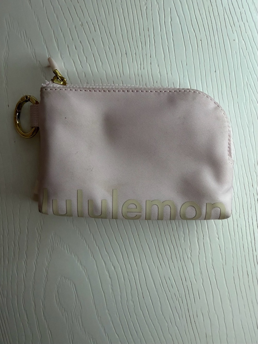 lululemon athletica Light Pink Zip Coin Pouch with Key Ring